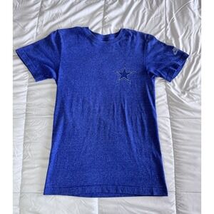 Dallas Cowboys Nike T-Shirt Heather Blue Size Small Faded Cotton Soft EUC